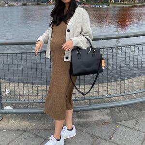 The Drop Women's Renata Rib Midi Dress